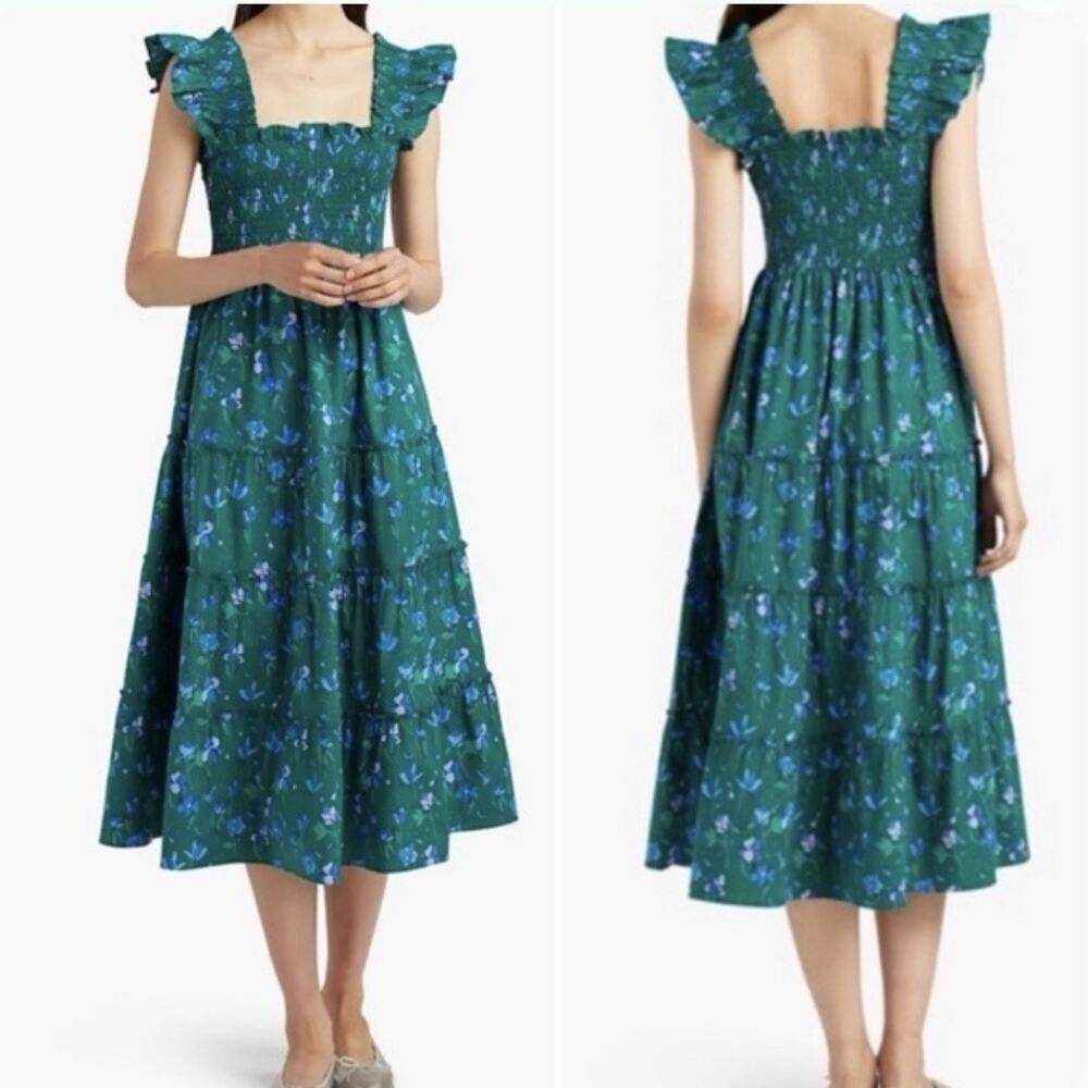 Hill House The Ellie Nap Dress in Emerald Space Size XS